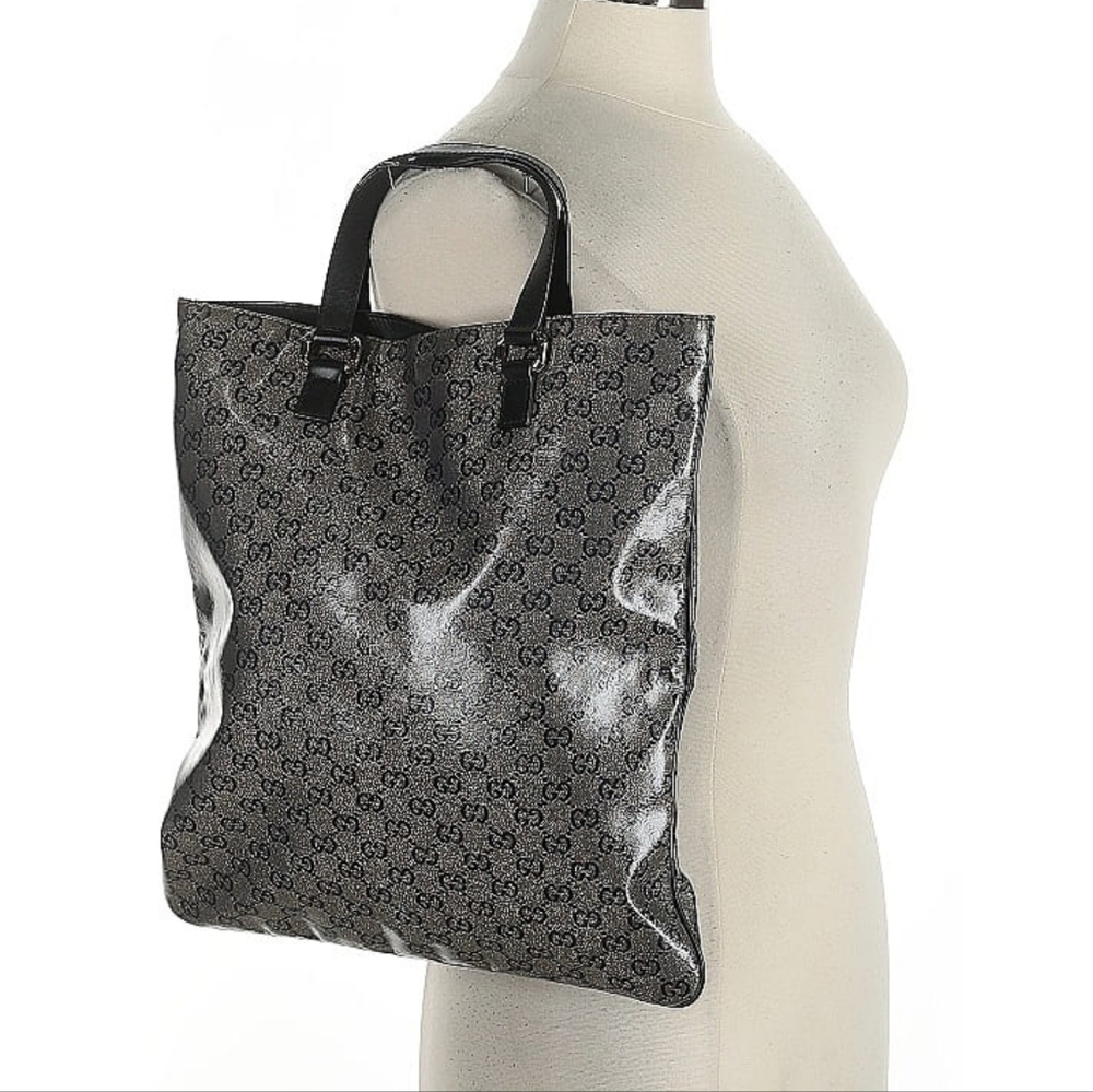 Gucci Black Monogram Tote Bag
